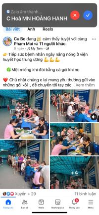 Hoạt động từ thiện tại viện Huyết học Trung ương
