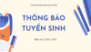 THÔNG BÁO TUYỂN SINH NĂM HỌC 2026 – 2027 🎒🌈