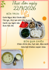 Công khai suất ăn của trẻ ngày 22/9/2026