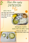 Công khai suất ăn của trẻ ngày 24/9/2026