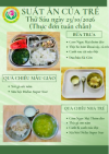 Công khai suất ăn của trẻ ngày 23/10/2026
