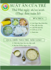 Công khai suất ăn của trẻ ngày 23/10/2026