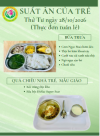 Công khai suất ăn của trẻ ngày 28/10/2026