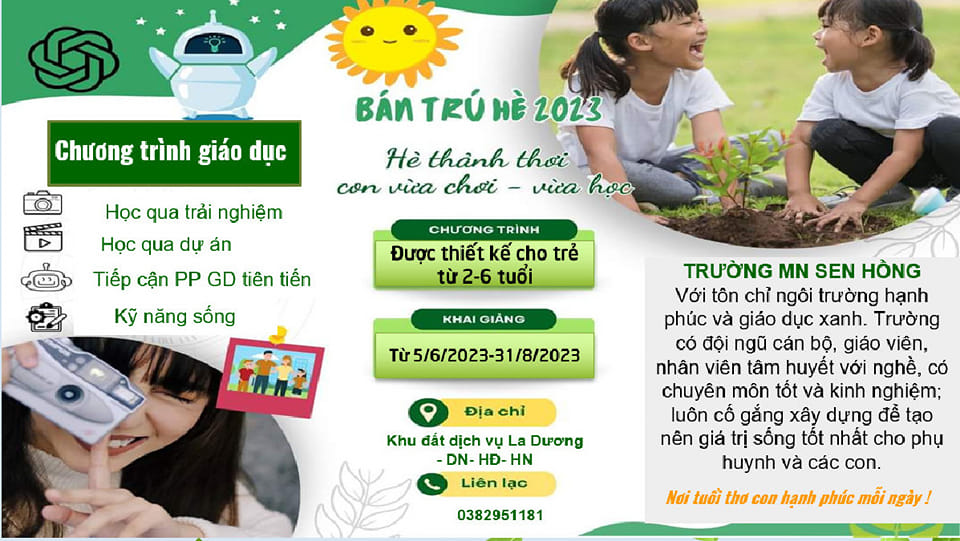 SEN HỒNG CÙNG CON VÀO HÈ  2023