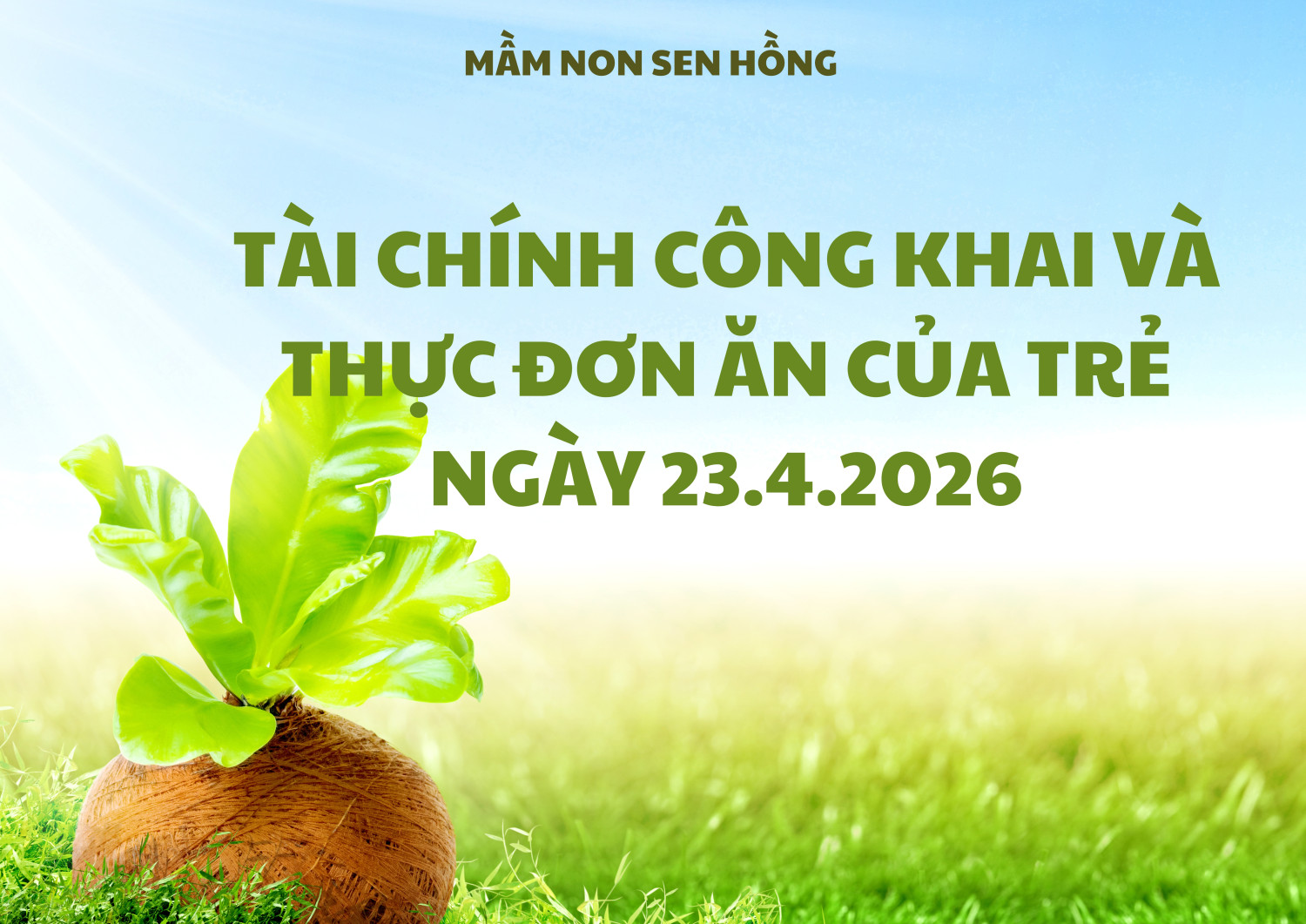 thực đơn sáng