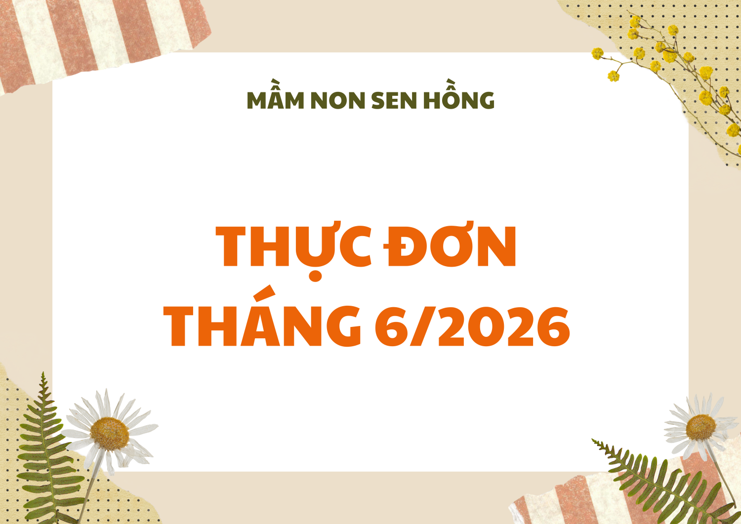 THỰC ĐƠN THÁNG 6 2026