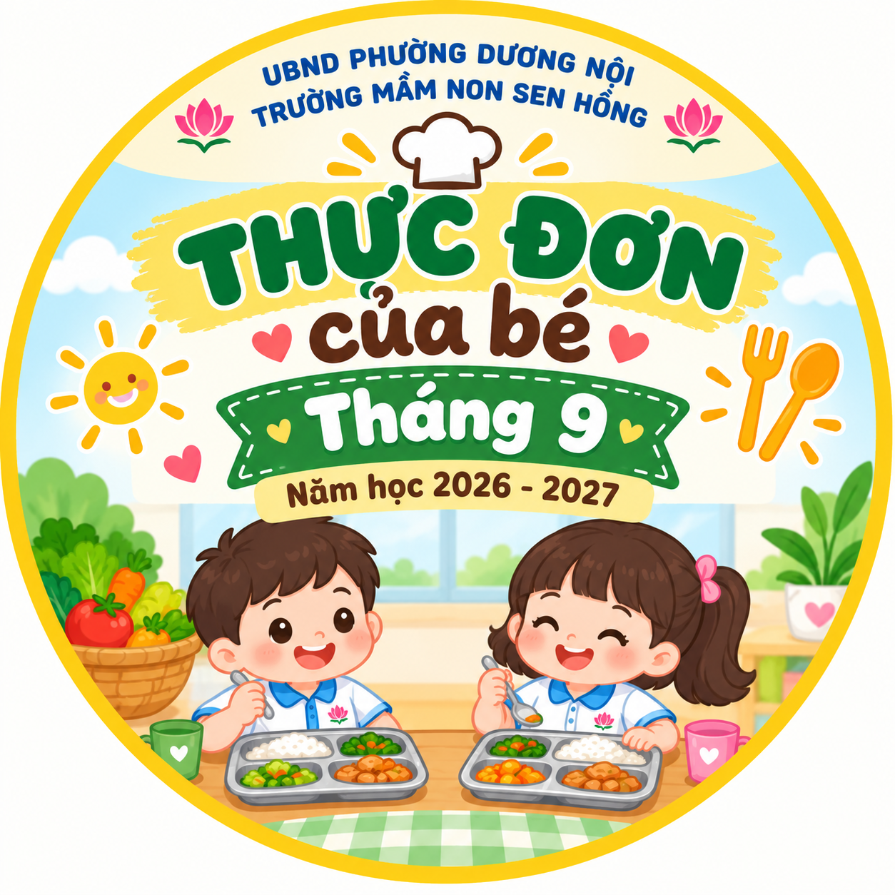 THỰC ĐƠN VÀ DINH DƯỠNG CỦA BÉ – THÁNG 9/2026